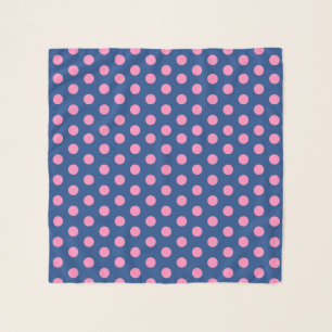 Pink Polka Dot on French Blue Jockey Silks Scarf