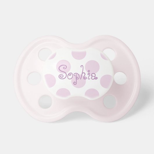 Pink Polka Dot Pacifier (Front)