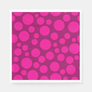 Pink polka dot paper napkins