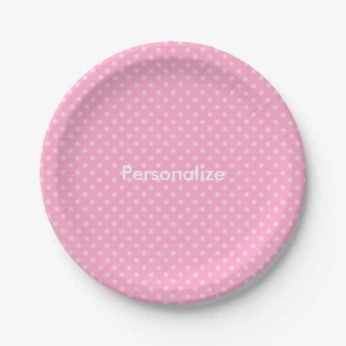 Pink polka dot paper plates  Cute party supplies
