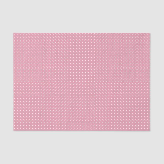 Pink Polka Dot Pattern Tissue Paper (Front)