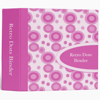 Pink Polka Dot Patterned Designer Binder