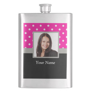 Pink Polka dot photo template Flask