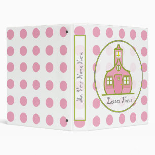 Pink Polka Dot / Pink & Green Schoolhouse Teacher Binder