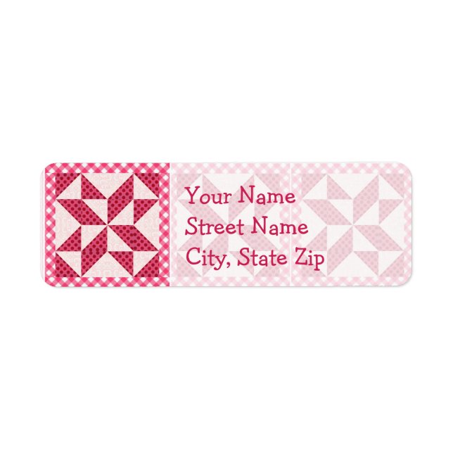 Pink Polka Dot Quilt Label (Front)