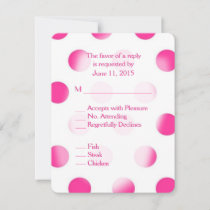 Pink Polka Dot RSVP with Entree Choice