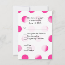 Pink Polka Dot RSVP with Entree Choices