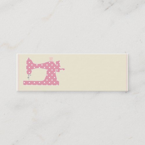 Pink polka dot seamstress business cards