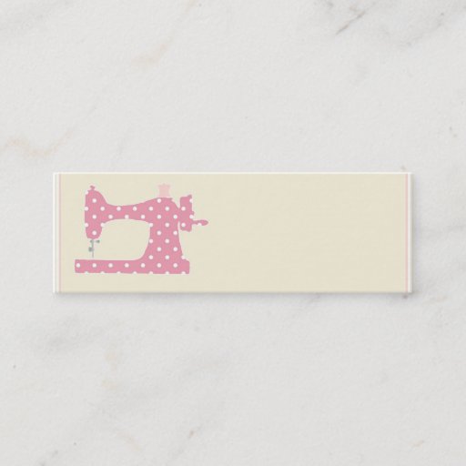 Customizable Pink polka dot seamstress business cards