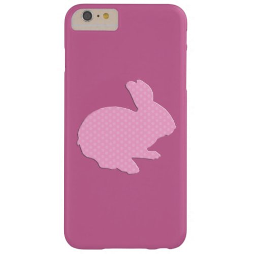 Pink Polka Dot Silhouette Bunny iPhone 6 Case