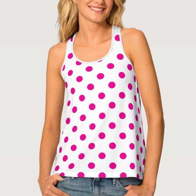 Pink Polka Dot Tank Top (Front)