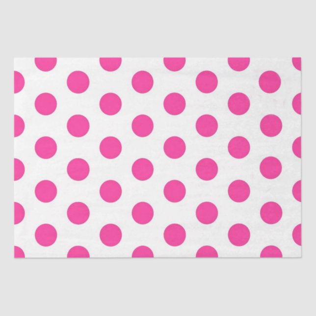 Pink Polka Dot Tissue Paper (Front)