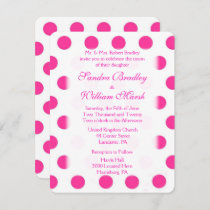 Pink Polka Dot Wedding Invitation