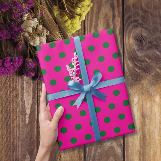pink polka dot wrapping paper (Creator Uploaded)