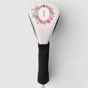 Pink Polka Dots and Flowers Driver Cover