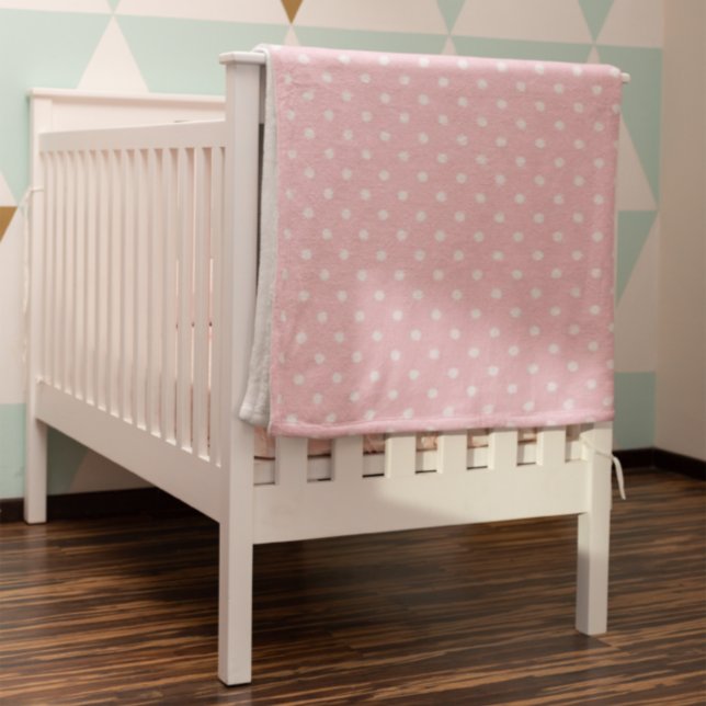 Pink Polka Dots Baby Blanket (Creator Uploaded)