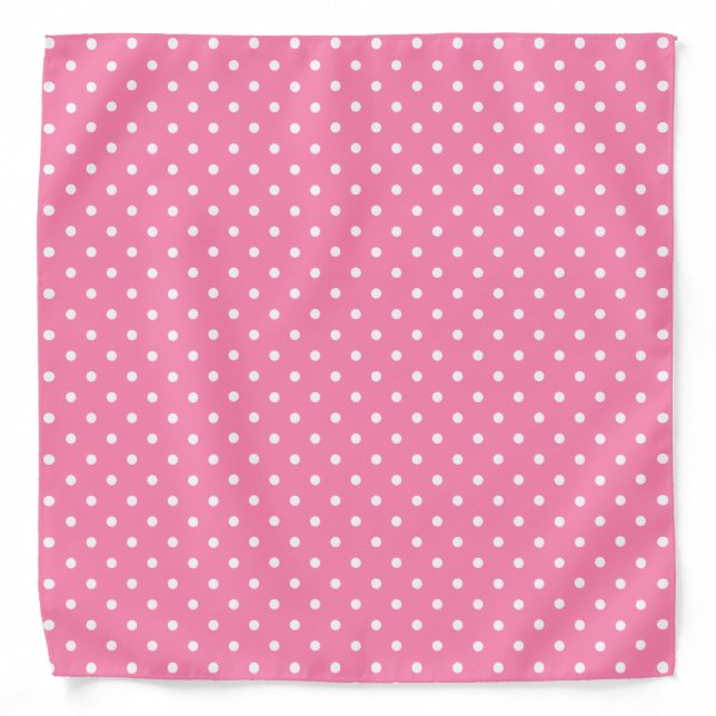 Pink Polka Dots Bandana (Front)