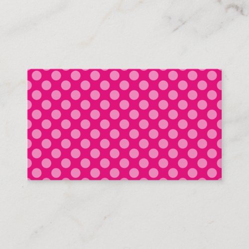 Pink Polka Dots Business Card