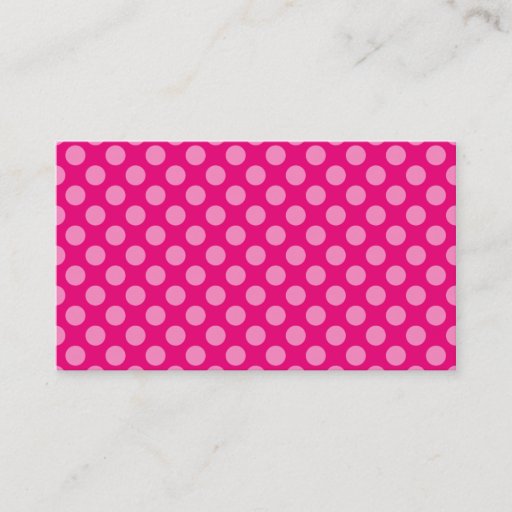 Customizable Pink Polka Dots Business Card