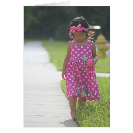 "Pink Polka Dots" - Card (Front)