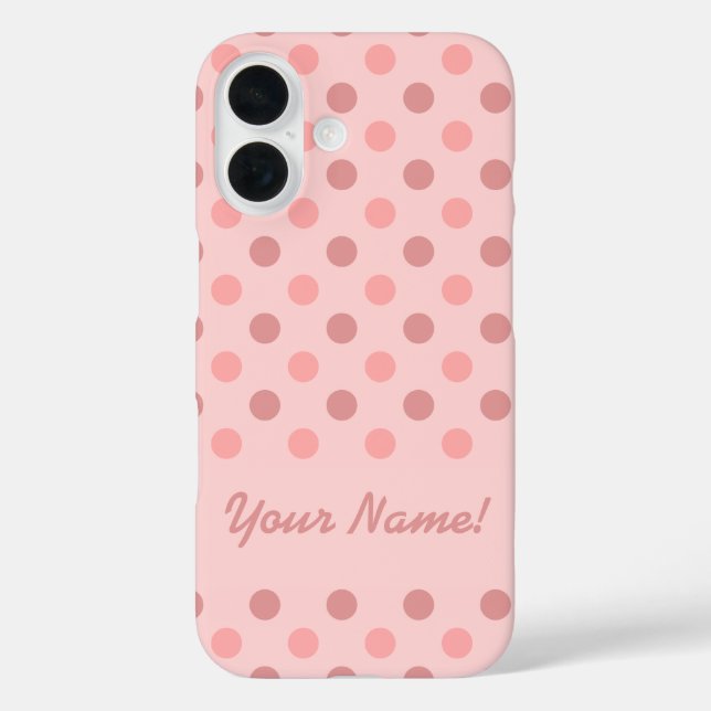 Pink Polka Dots Case-Mate iPhone Case (Back)