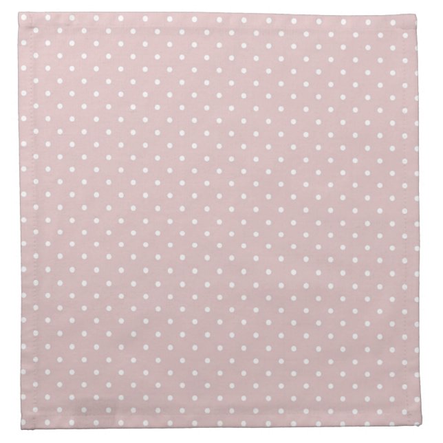 Pink Polka Dots Cloth Napkin (Front)