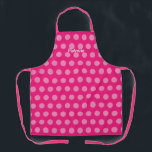 Pink Polka Dots Custom Name Cute Gift Girly Trendy Apron<br><div class="desc">Designed with colorful pink polka dot patterns in the background with text template for name,  this is available in different sizes to choose from! You may change the colors as you wish!</div>