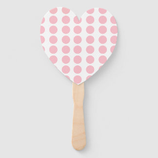 Pink Polka Dots Design Hand Fan
