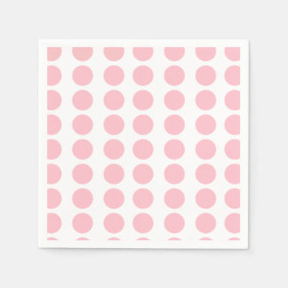 Pink Polka Dots Design Napkins