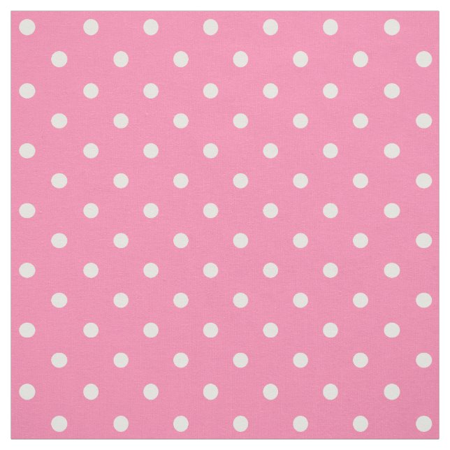 Pink Polka Dots Fabric (Swatch)