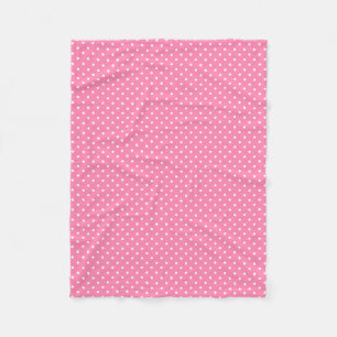 Pink Polka Dots Fleece Blanket