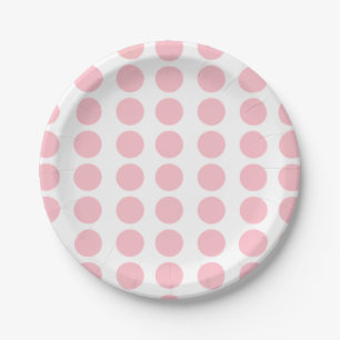Pink Polka Dots Paper Plates