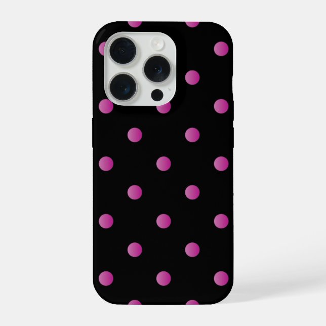 pink polka dots pattern iPhone case (Back)
