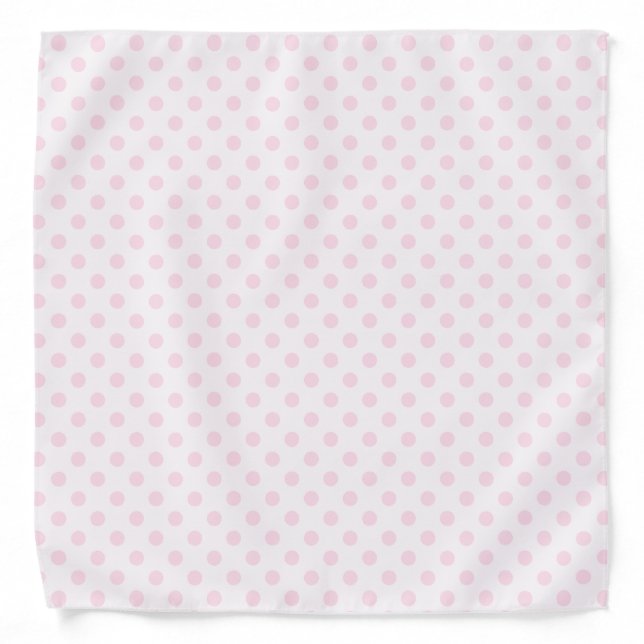 Pink Polka Dots Patterns Cute Bandana (Front)