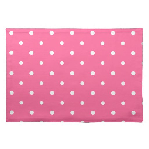 Pink Polka Dots Placemat | Zazzle