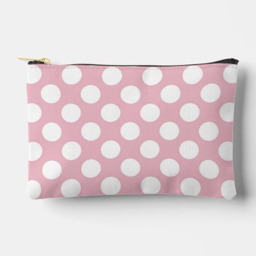 Pink Polka Dots Polka Dot Pattern Dots Dotted Accessory Pouch