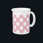 Pink Polka Dots, Polka Dot Pattern, Dots, Dotted Beverage Pitcher<br><div class="desc">Cute,  fun and adorable polka dot pattern in pink and white color. Modern and trendy gift,  perfect for the polka dots lover in your life.</div>