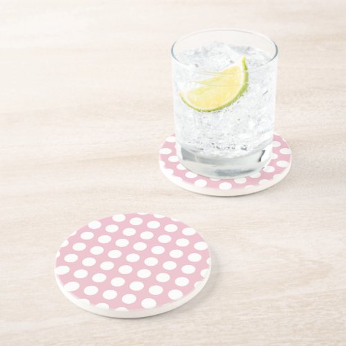 Pink Polka Dots Polka Dot Pattern Dots Dotted Coaster