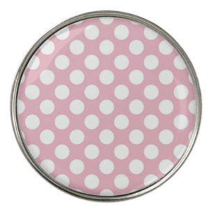 Pink Polka Dots, Polka Dot Pattern, Dots, Dotted Golf Ball Marker