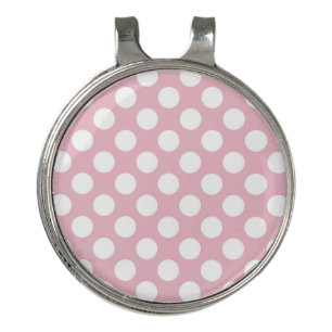 Pink Polka Dots, Polka Dot Pattern, Dots, Dotted Golf Hat Clip