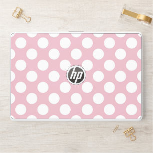 Pink Polka Dots, Polka Dot Pattern, Dots, Dotted HP Laptop Skin