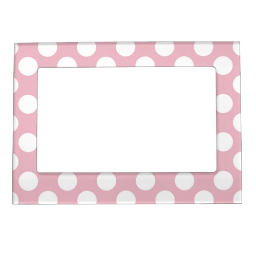 Pink Polka Dots Polka Dot Pattern Dots Dotted Magnetic Frame