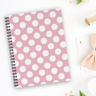 Pink Polka Dots, Polka Dot Pattern, Dots, Dotted Notebook