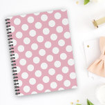 Pink Polka Dots, Polka Dot Pattern, Dots, Dotted Notebook at Zazzle