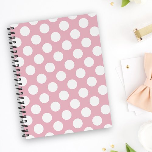 Pink Polka Dots Polka Dot Pattern Dots Dotted Notebook