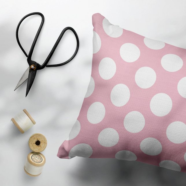 Pink Polka Dots, Polka Dot Pattern, Dots, Dotted Pet Bed (Creator Uploaded)