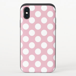 Pink Polka Dots, Polka Dot Pattern, Dots, Dotted iPhone X Slider Case