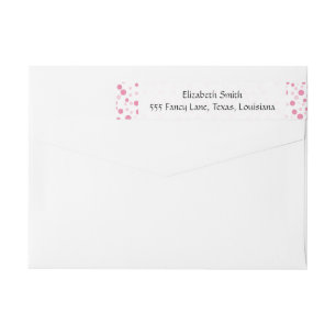 Pink Polka Dots, Polka Dot Pattern, Dots, Dotted Wrap Around Label