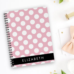 Pink Polka Dots, Polka Dot Pattern, Your Name Planner