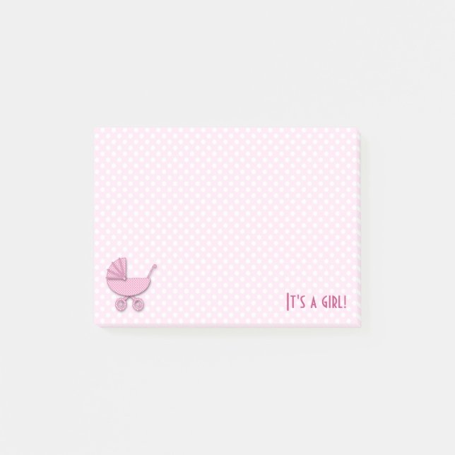 pink polka dots post-it notes (Front)